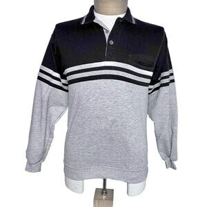 Vintage 90’s Puritan Longsleeve Striped Collared Sweatshirt